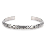 Pulseira rígida formas triangulares prata