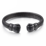 Pulseira rígida luvas de boxe preto