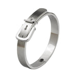 Pulseira rígida luxuosa prata