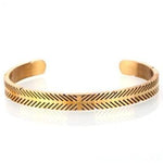 Pulseira rígida metálica ouro