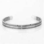 Pulseira rígida metálica prata