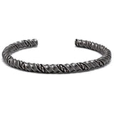 Pulseira rígida nórdica prata vintage