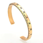 Pulseira rígida números romanos ouro