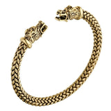 Pulseira rígida ouroboros bronze
