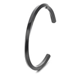 Pulseira rígida preta preto
