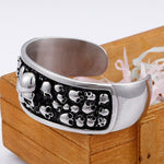 Pulseira rígida punk preto