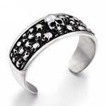 Pulseira rígida punk preto