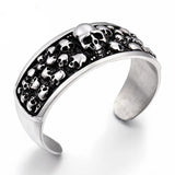 Pulseira rígida punk preto