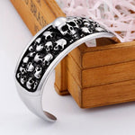 Pulseira rígida punk preto
