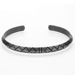 Pulseira rígida redonda prata / 62mm