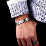 Pulseira rígida viking prata / 58-62 mm
