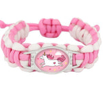 Pulseira rosa unicórnio menina girly / rosa