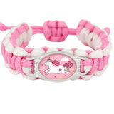 Pulseira rosa unicórnio menina girly / rosa