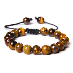 Pulseira shambala olho de tigre amarelo