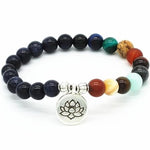 Pulseira signos e 7 chakras flor de lótus