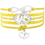 Pulseira unicórnio colorida amarelo