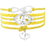 Pulseira unicórnio colorida amarelo