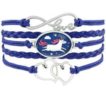 Pulseira unicórnio colorida azul