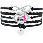 Pulseira unicórnio colorida preto
