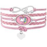 Pulseira unicórnio colorida rosa