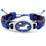 Pulseira unicórnio criança azul escuro