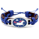 Pulseira unicórnio criança azul escuro