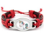 Pulseira unicórnio criança vermelho