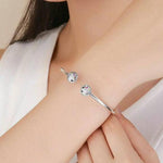 Pulseira unicórnio feminina prata / metal