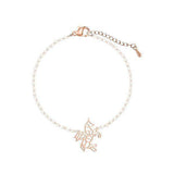 Pulseira unicórnio origami rosa / aço inoxidável