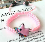 Pulseira unicórnio para meninas rosa