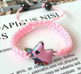 Pulseira unicórnio para meninas rosa
