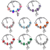 Pulseira unicórnio pedras coloridas