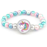 Pulseira unicórnio pérolas charmeuse