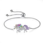 Pulseira unicórnio prata prata / metal