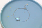 Pulseira unicórnio prateada prata / metal