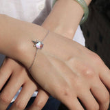 Pulseira unicórnio prateada prata / metal