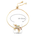 Pulseira unicórnio zircónia