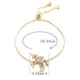 Pulseira unicórnio zircónia