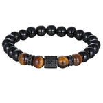 Pulseira vintage de ónix preto