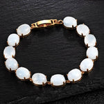 Pulseira vintage de pedra da lua