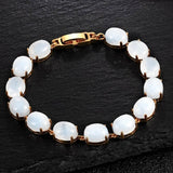 Pulseira vintage de pedra da lua