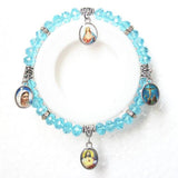 Pulseira vintage nossa senhora azul