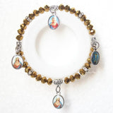 Pulseira vintage nossa senhora castanho