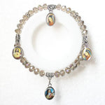 Pulseira vintage nossa senhora cinzento