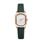 Relógio analógico feminino vintage verde