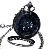 Relógio de bolso preto e azul valor por defeito título