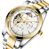 Relógio dourado masculino branco