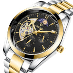 Relógio dourado masculino preto