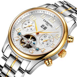 Relógio dourado vintage masculino ouro branco