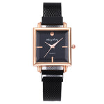 Relógio feminino quadrado preto